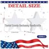 25.4mm White Wooden Five-Pointed Star Decoration, 100 Pcs/bag - Ideal for Independence Day Festival.