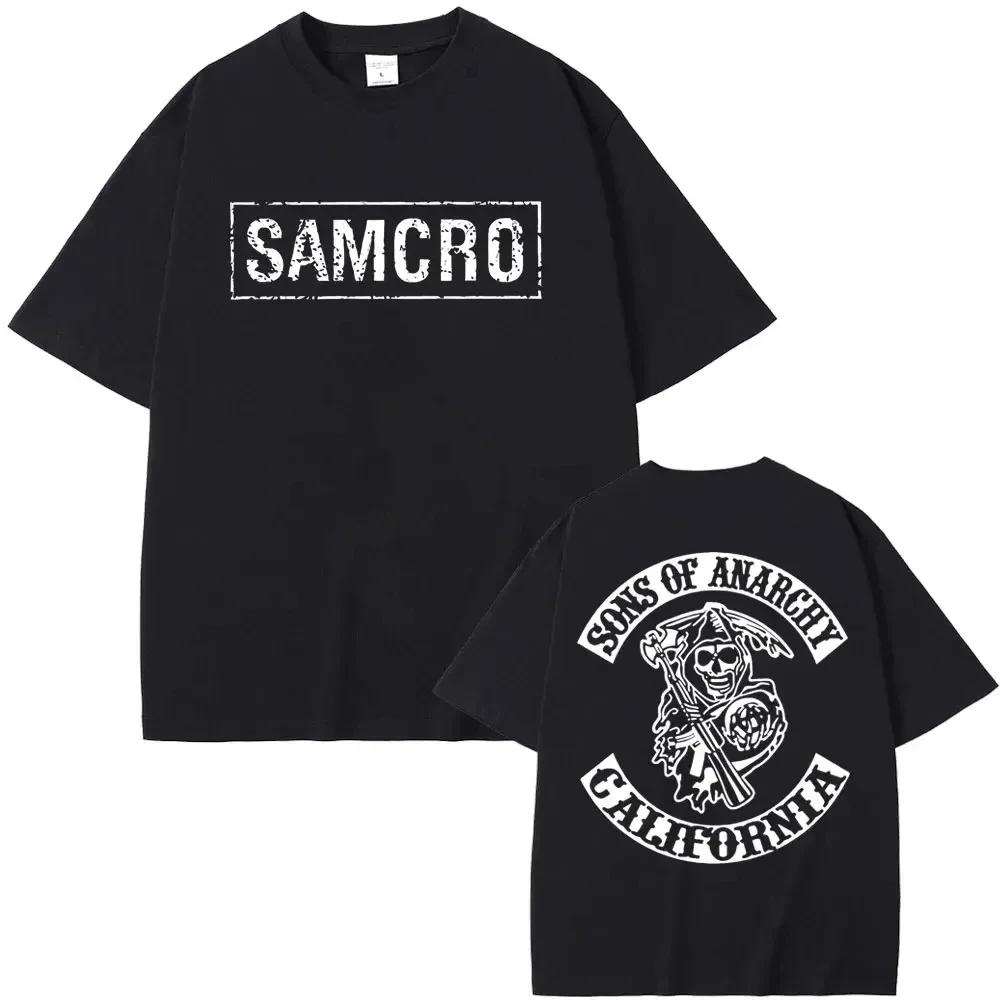

ZX TEE Сыны Анархии SAMCRO Мужская женская футболка Роскошный бренд Мода Большой размер Топ Повседневная футболка с коротким рукавом Уличная одежда Новинка XL