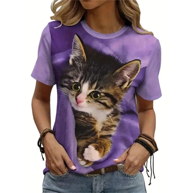 3D Printed Fashion Women's T-shirt Is Breathable and Versatile in Summer