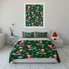 Christmas Santa and Snowflakes Bedding Duvet Cover Set Duvet Cover Pillowcases  (1*Duvet Cover 2*Pillowcases, without duvet insert)