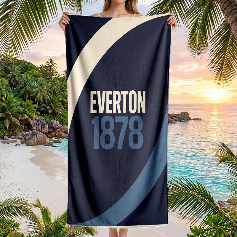 Everton Football Beach Towel Soft Microfiber Summer Towel Quick Dry Absorbent Towel for Beach Swimming Pool Travel
