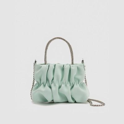 Neue Mini Strass Handschriftliche Knittertaschen Promi-Stil Mode Party Crossbody Cloud Kette Damentaschen