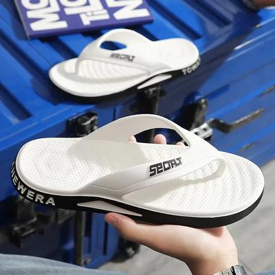 Nuove Infradito Casual alla Moda da Uomo Design Semplice Dritto Antiscivolo Traspiranti Ciabatte da Spiaggia Ingrosso Suola in PVC