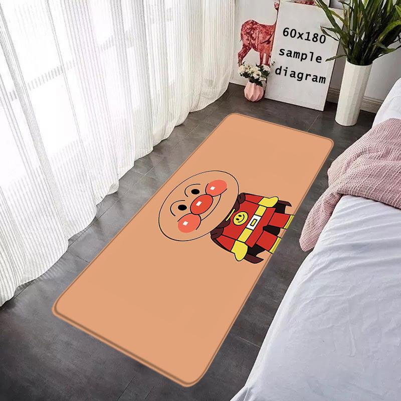 Foot Rug Welcome Floor Mat for Entryway Anpanman Cartoon Bathroom Hallway Carpet Kitchen Water Absorbed Rugs Fluffy Home Decor