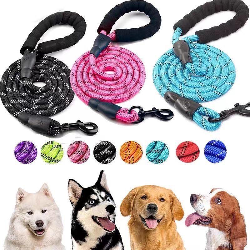Reflective Nylon Dog Leash: Explosion-Proof Traction Rope for Small and Medium Dogs