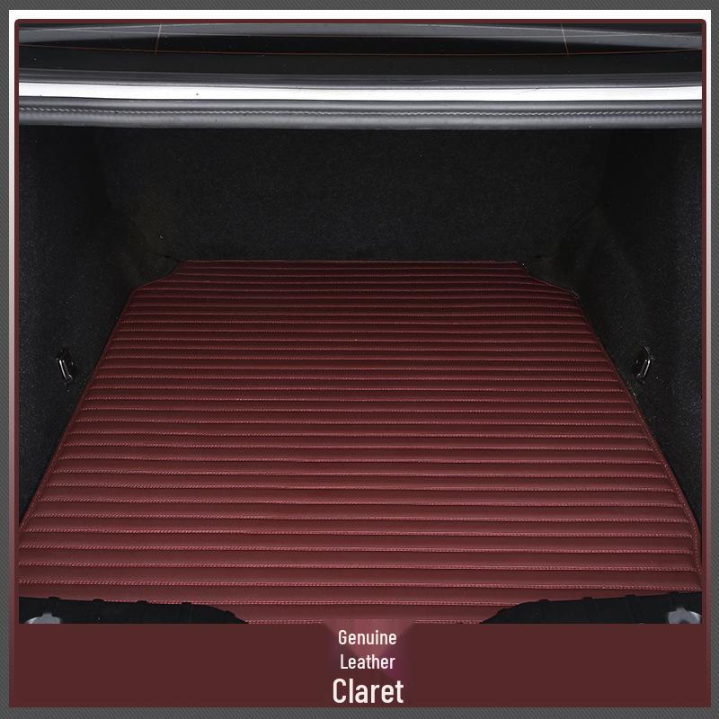 Fits 99% of Car Models: Genuine Cowhide Leather Trunk Mat