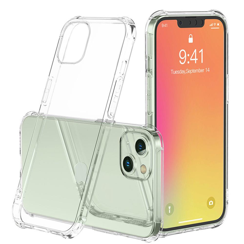 Průhledné TPU pouzdro s airbagy pro iPhone 17 Pro, měkké, odolné proti pádu, s přesnými otvory a ochranou objektivu