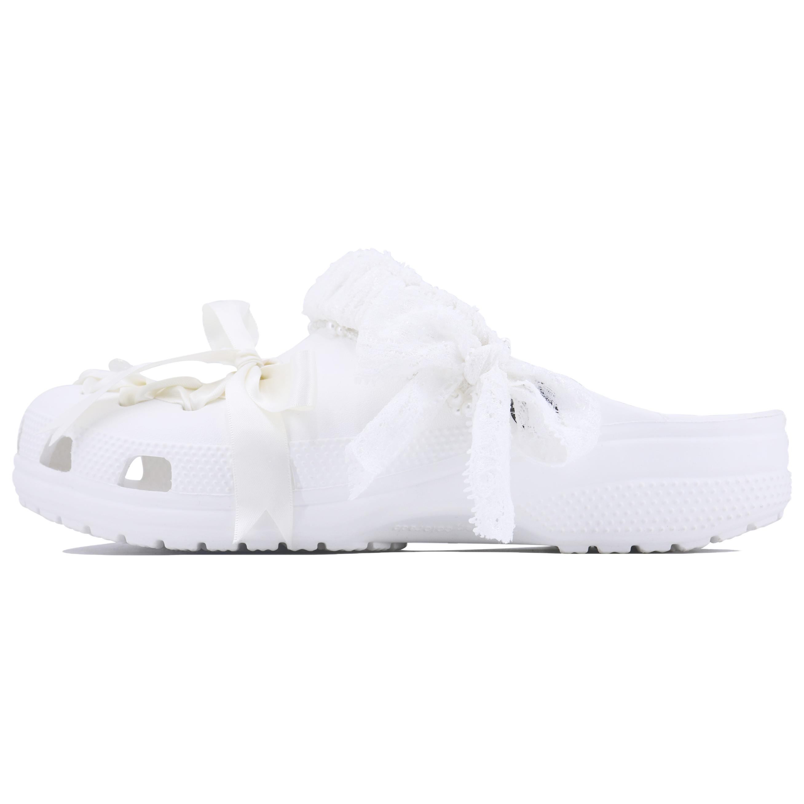 

Crocs Classic clog Bridal SDS EVA Dream Lace Wedding Romantic Strappy Home Casual Beach Hole Shoes Unisex White 43-44 белый