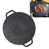 Korean Style Barbecue Round Plate Smokeless Round Griddle for Home Camping Indoor Outdoor Grilling 34cm