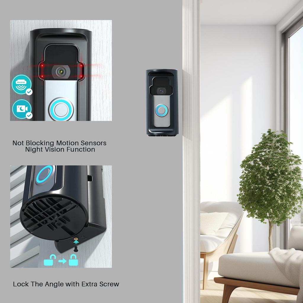 Ring Doorbell Mount No Drill Ring Door Holder Doorbell Mount No Drill Adjustable Ring Doorbell Case