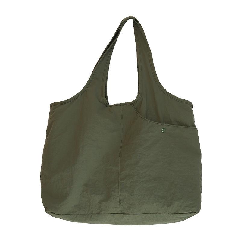 Literature and art small fresh large capacity tote bag casual multi-grid light portable shoulder cloth bag women