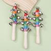 1Pc Cross Rainbow Hand Ring Colorful Ring Colorful Cross Ring Baby And Child Bell Puzzle And Early Education Toys