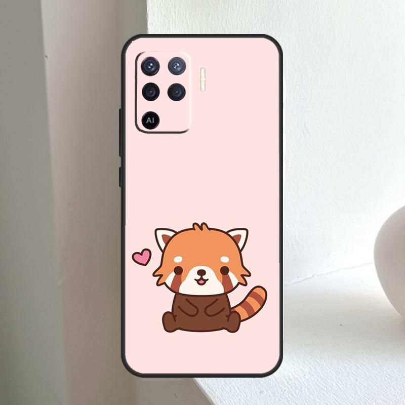 Red Panda Cute Animal For OPPO A80 A60 A40 A5 A6 Pro A15 A17 A57 A16 A76 A96 A18 A38 A58 A78 A98 A54 A74 A94 Case