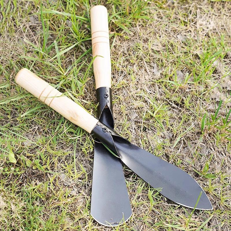 Household Outdoor Digging Shovel Garden Shovel Manganese Steel Flat Shovel Tip Shovel Flower Planter Shovel Flower Seedling Lifter Garden Tool