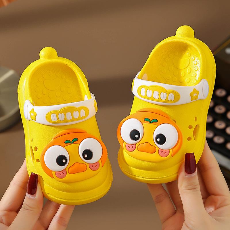 Children's Slippers Cute Cartoon Girls Boys with Soft Soles Baby Bags Perforated Shoes Home and Baby Sandals