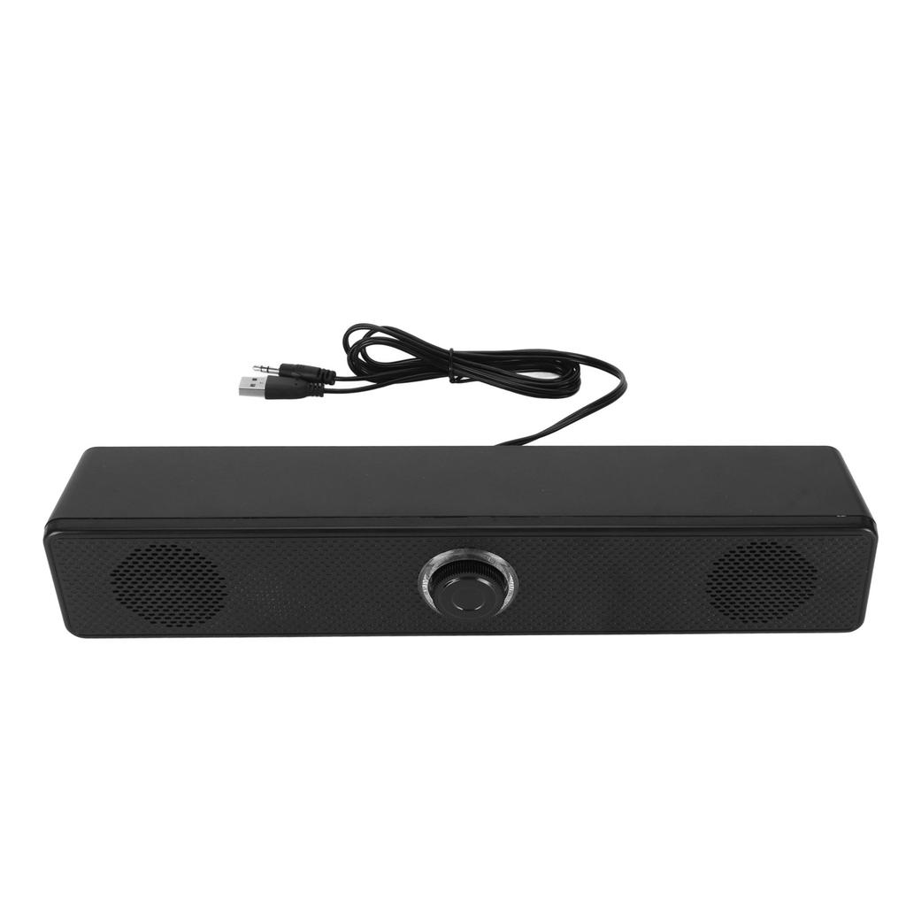 Computer Speakers Wired USB Desktop Soundbar HiFi Clear Sound Volume Knob Mini Speaker for PC Laptop Tablet for PS5