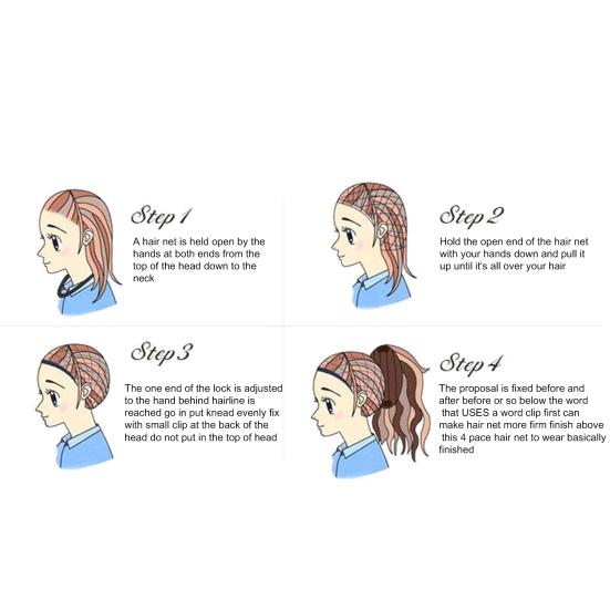 Women African Style Black Small Curly Wig Faux Central Parting Hair Hairpiece