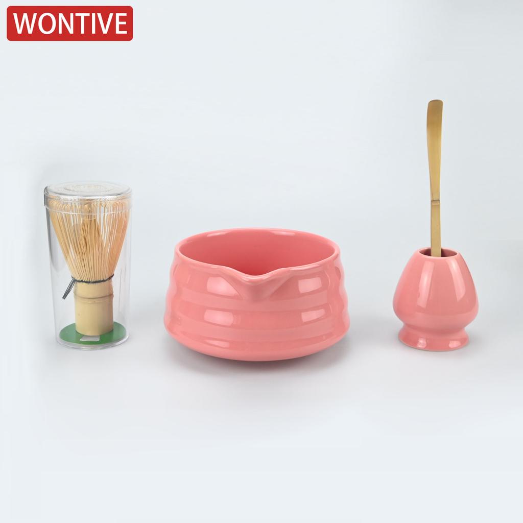 4/5PCS Japanese Matcha Tea Set Whisk Stand Tea Ceremony Matcha Bowl Grinder Brushes Tea Tools Holder Tea-making Tea- Accessories