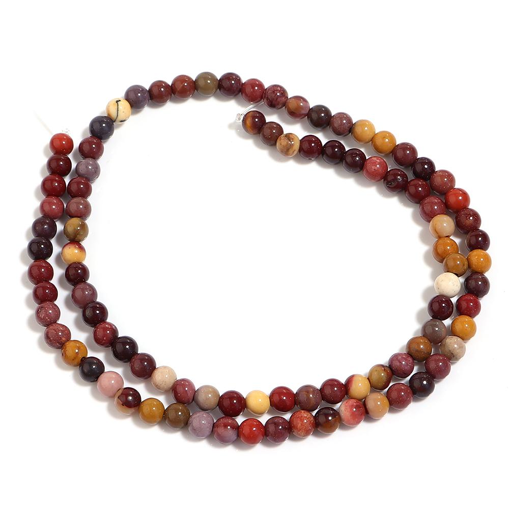 

4 6 8 10 12 14mm Natural Mookaite Gem Beads Round Loose Stone Beads For Jewelry Making DIY Charms Necklace Bracelets Accessories