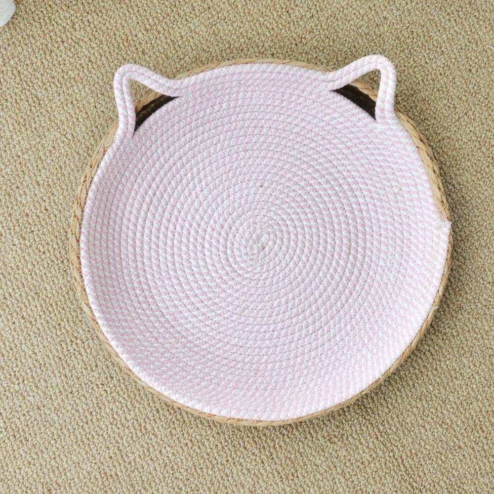 Round Cat Scratching Board Cotton Rope Dog Sleeping Bed Comfortable Pet Sofa Bed  Pet Supplies
