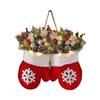 Christmas Wreath Flashing Lights Front Door Wreath Glowing Christmas PVC Hanging and Outdoor To Create a Festive