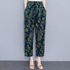 Pantaloni Femei Talie Înaltă Mărimi Mari Largi Vintage Pantaloni de Vară Talie Elastică Îmbrăcăminte pentru Femei de Vârstă Mijlocie