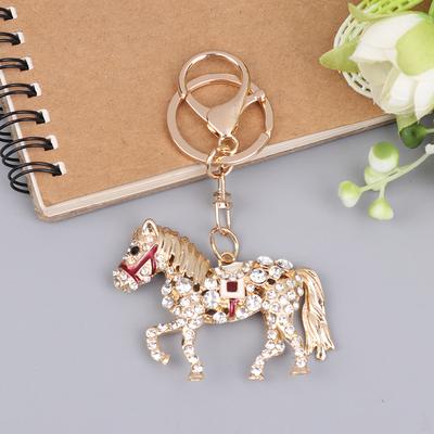 Crystal Horse Rhinestone Metal Key Chains Holder Handbag Pendant Fashion Keyrings Keychains For Car Best Gift