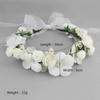 Sweet Seaside Jewelry Simulated Flower Wreath Handmade Lace Strap Bridal Wedding Headdress Headpieces Headwear Wreath