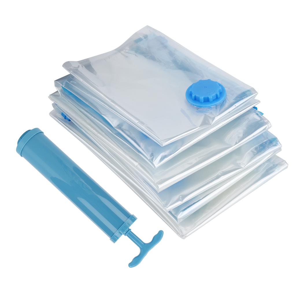 6 Stück Steppdecken Vakuum Aufbewahrungsbeutel Transparent Reise Decke Kleidung Vakuum Komprimierter Beutel(Vakuum