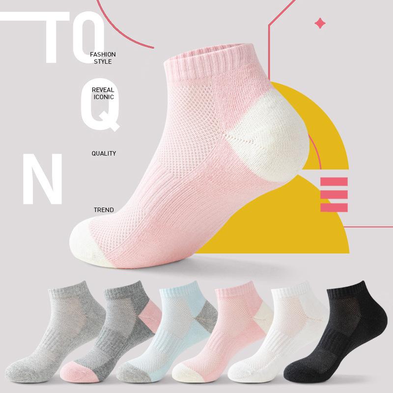Women Ankle Running Socks Outdoor Sports Colorful Cotton Thin Breathable Athletic Short Invisible Low Cut Boat Socks