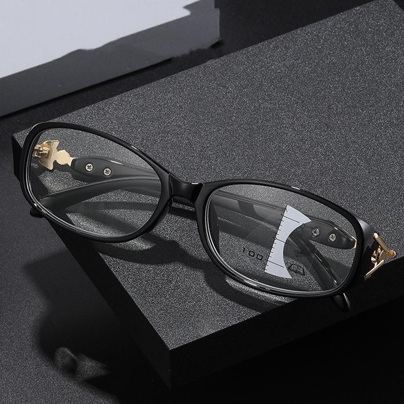 Nové luxusní multifokální brýle na čtení Pánské Retro Blokování modrého světla Presbyopie Dámské Elegantní liščí tvar Vzhled na blízko i na dálku Brýle