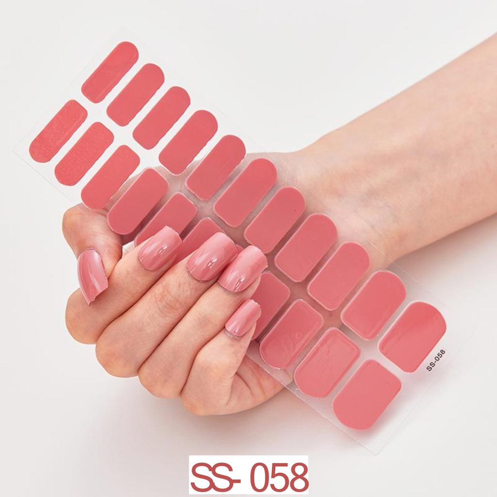 22pcs Sheet Laser Bronzing Full Cover Nail Stickers Long Lasting Tearable Cute Nail Art Wraps Design