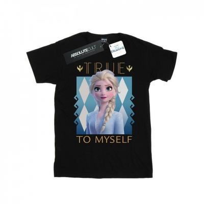 Womens/Ladies Frozen 2 Elsa True To Myself Cotton Boyfriend T-Shirt