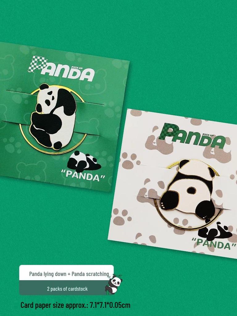 Sichuan Chengdu Giant Panda Metal Bookmark Gift Box - Cute Cartoon Chinese Style