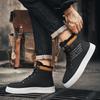 New Men Shoes Winter High Cut Thick Soled Retro High-quality Casual Sports Shoes Lace Up Men's Trendy Warm Short Boots 2024