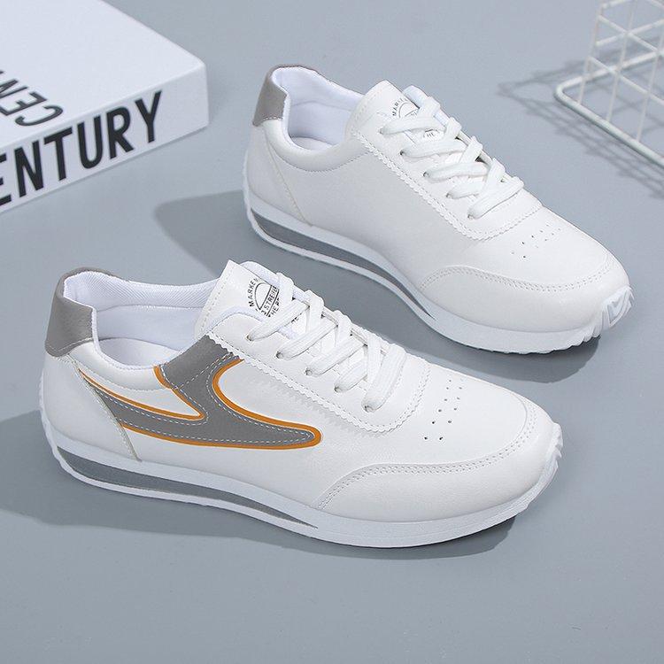 2025 Spring, Summer, Autumn and Winter Foreign Trade New Women's Shoes Women's Board Shoes Student Shoes Little White Shoes Low-top Round Head Ribbon