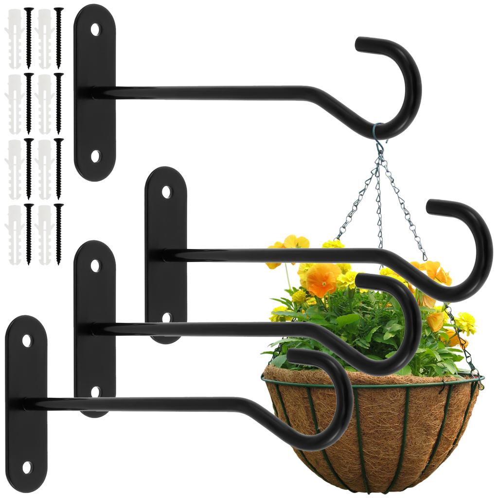 4/10pcs Wall-Mounted Hook Flower Pot Holder Europe Vintage Iron Art Flower Stand Garden Decoration Wall Hanging Basket Bracket