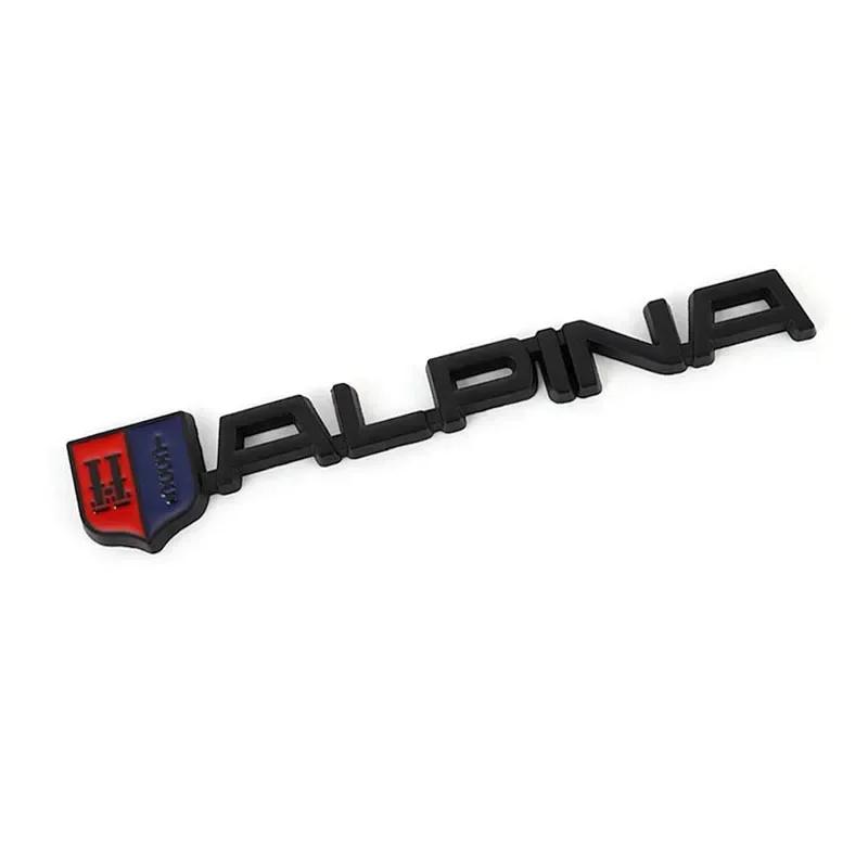 

3D Metal Chrome Black Logo ALPINA Rear Trunk Fender Emblem Sticker Car Front Grill Badge Decaks Auto Styling Accessories