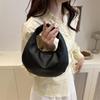 Yogodlns Simple Solid Color Clutch Bags Pu Leather Women Underarm Hobo Bag Commute Small Handbags For Ladies