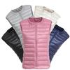 Nouveau gilet matelassé léger pour femme automne-hiver gilet pour femme sans manches col rond grande taille pour femme veste pour femme