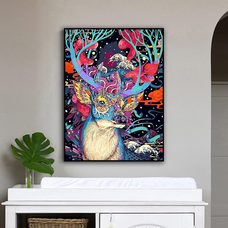 5D DIY Diamond Painting Caring Deer Cross Stitch Kit Mosaic Diamond Embroidery Rose Full Round/Square Drill Home Decoration