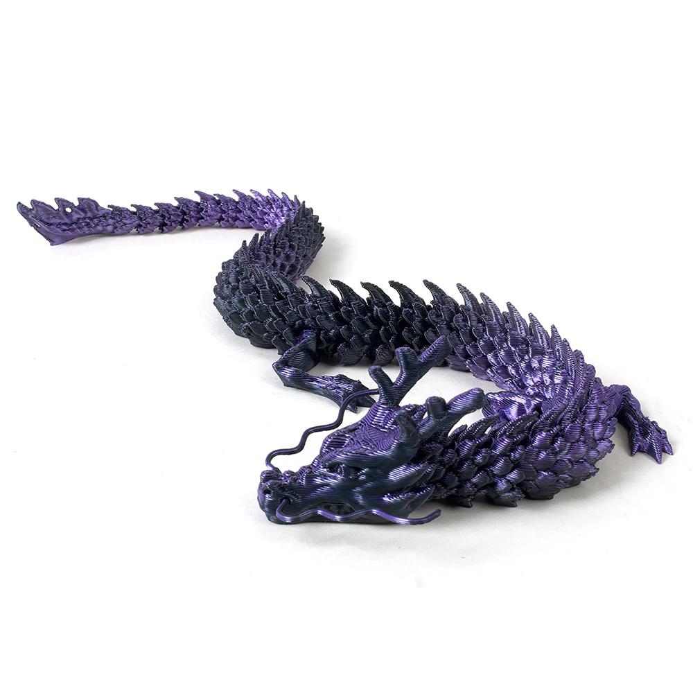 120/180cm Exquisite Chinese Dragon 3D Printed Flexible Joints Figurine for Desk Car Office Decor Plants Landscaping Decoration