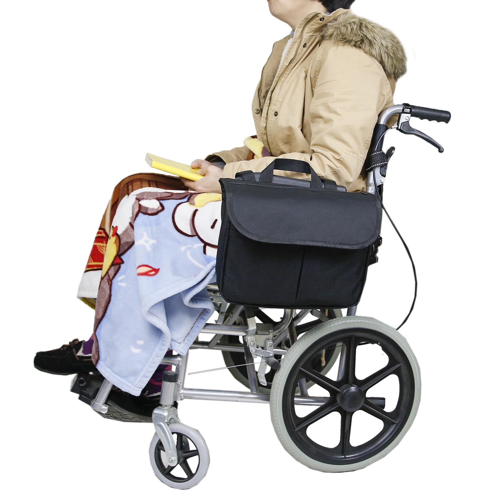 

Wheelchair Travel , Oversized Storage Bag with Cover and 2 Front kets, for Walkers, Mobility Aid Accessories, Glasses