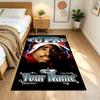 2pac Customized Name Floor Mat Perfect for Dining Room Kitchen Bedrooms Dormitory Antislip Carpet Anime Office Decor Perfect Gift for Friends & Family
