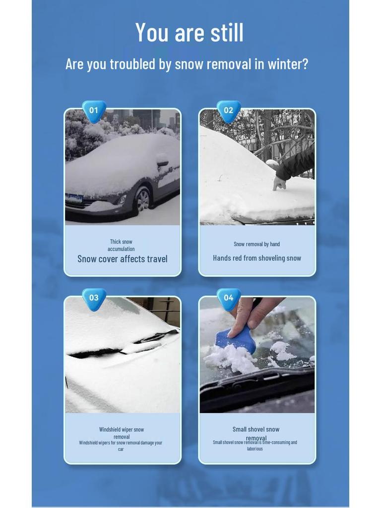 Multi-Purpose Snow Shovel & Ice Scraper Tool Set