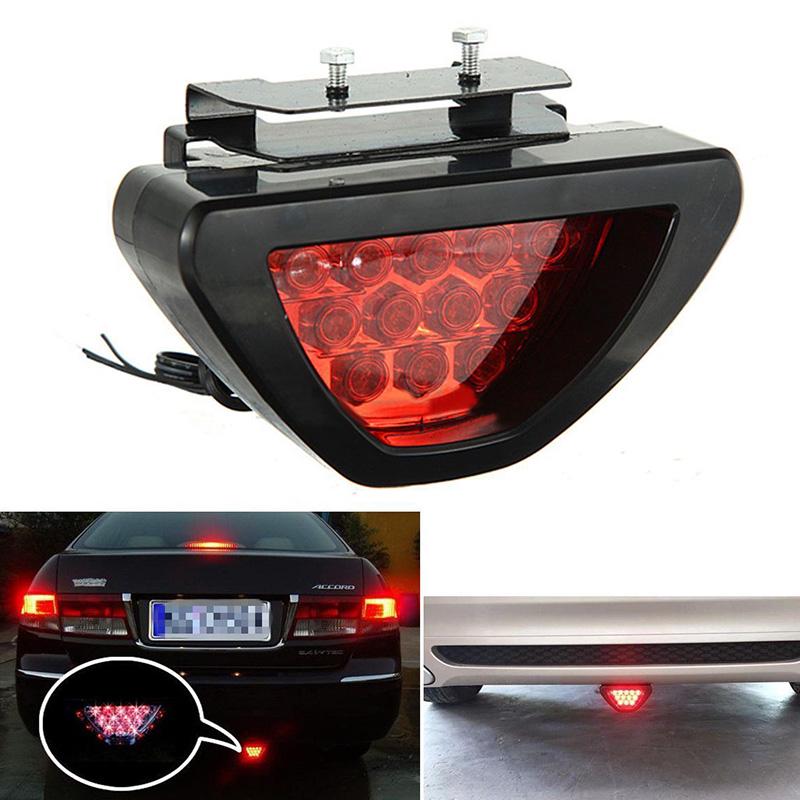 Universal F1 Style 12LED Red Car Third Rear Tail Brake Stop Safety Light Lamp