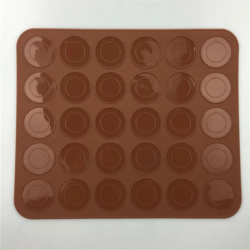 30 Cavity Pastry Cake Macaron Oven Baking Mould Sheet Pad Tray, Silicone DIY Cake Baking Mat, Kitchen Cooking Tools