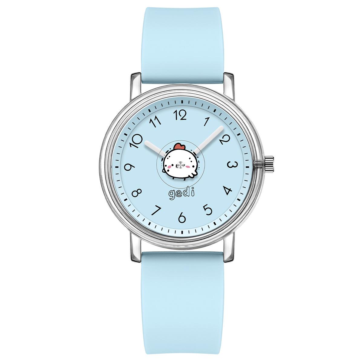 

Women S Candy Color Silicone Student Watch Cartoon Round Dial Women S Gift Waterproof Watch Japanese Girls Watch One size fits all