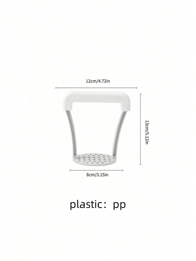 1pc Manual Potato Masher For Baby Food, Stainless Steel Potato Press Kitchen Tool, Masher Garlic Press