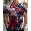Men's fashionable 3D printed T-shirt, suitable for everyday casual wear, breathable summer short-sleeved crew neck T-shirt.